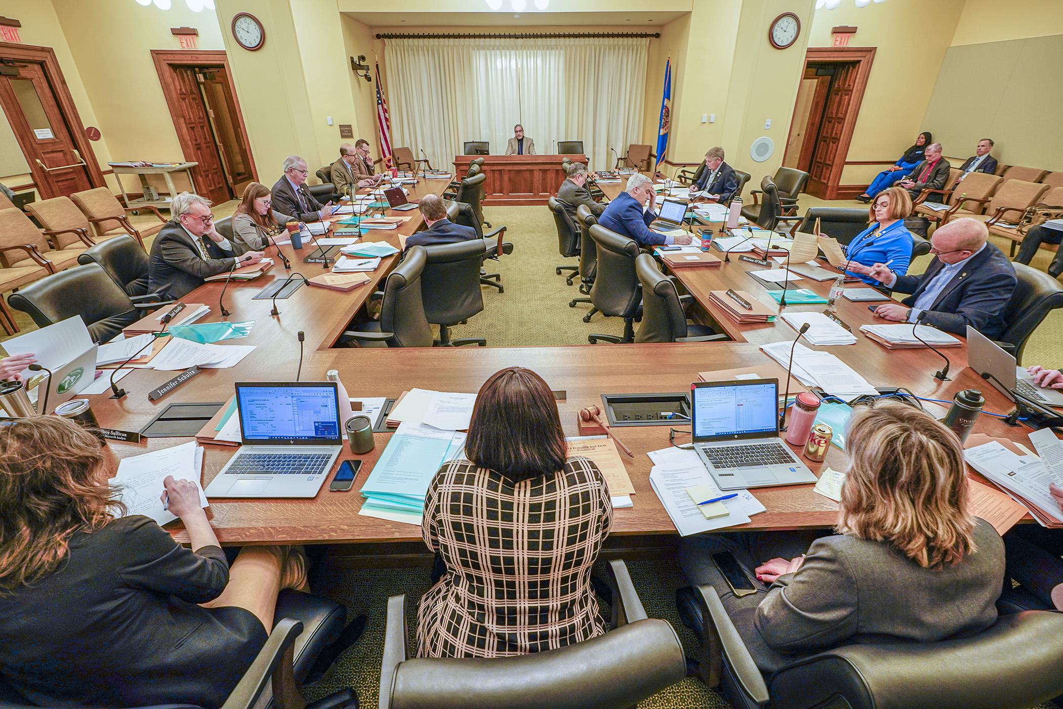 The House Ways and Means Committee meets April 25 to discuss HF4608, the omnibus public safety and criminal justice reform package. (Photo by Andrew VonBank)